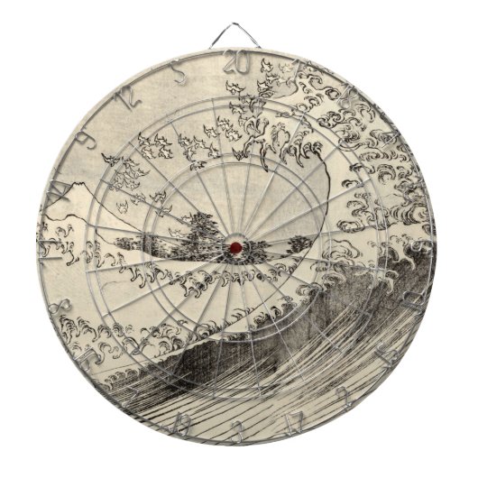 Die große Welle (von Katsushika Hokusai) Dartscheibe (vorne)