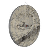 Die große Welle (von Katsushika Hokusai) Dartscheibe (Vorderseite Links)