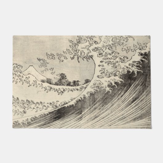 Die große Welle (von Katsushika Hokusai) Fußmatte (Vorderseite)