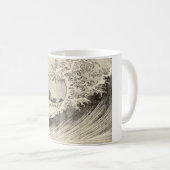 Die große Welle (von Katsushika Hokusai) Kaffeetasse (VorderseiteRechts)