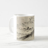 Die große Welle (von Katsushika Hokusai) Kaffeetasse (Vorderseite Links)