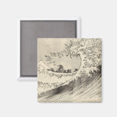 Die große Welle (von Katsushika Hokusai) Magnet (Vorderseite/Rückseite)