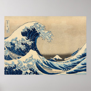 Die große Welle von Katsushika Hokusai Poster