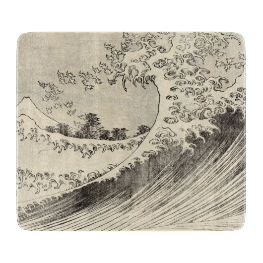 Die große Welle (von Katsushika Hokusai) Schneidebrett (Vorderseite)