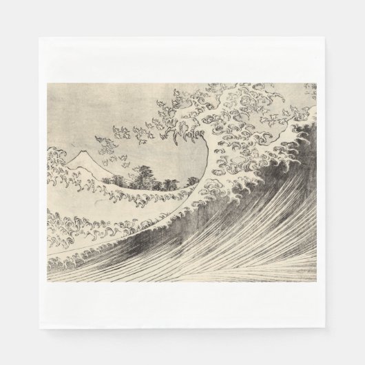 Die große Welle (von Katsushika Hokusai) Serviette (Vorderseite)