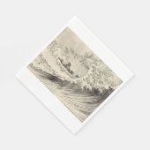 Die große Welle (von Katsushika Hokusai) Serviette (Ecke)