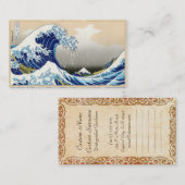 Die große Welle von Kunst Kanagawa Katsushika Visitenkarte (Vorne/Hinten)