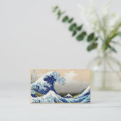 Die große Welle von Kunst Kanagawa Katsushika Visitenkarte (Stehend Vorderseite)