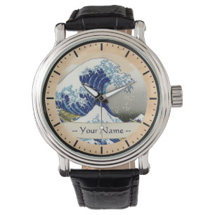 Die große Welle von Namen Kanagawa Hokusai Armbanduhr