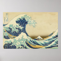Die große Welle vor der Küste Kanagawas Poster