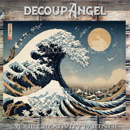 Die große Welle vor Kanagawa #1 - Decoupage- Seidenpapier