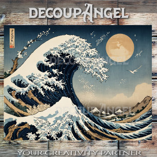 Die große Welle vor Kanagawa #1 - Decoupage- Seidenpapier