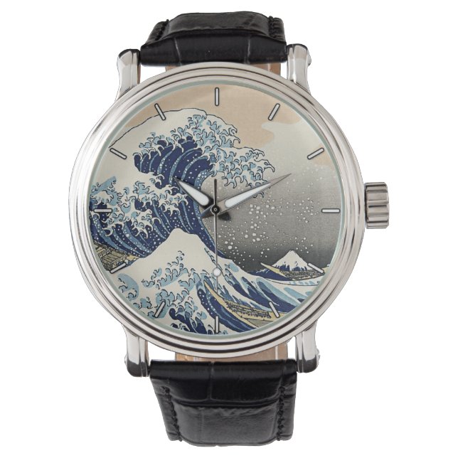 Die große Welle vor Kanagawa Armbanduhr (Vorderseite)