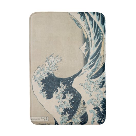 Die große Welle vor Kanagawa Badematte (Vorderseite Vertikal)