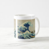 Die große Welle vor Kanagawa - berühmter Holzblock Kaffeetasse (VorderseiteRechts)