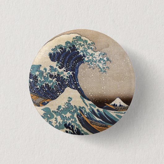 Die große Welle vor Kanagawa Button (Vorderseite)