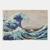 Die große Welle vor Kanagawa, dem japanischen Holz Geschirrtuch (Horizontal)