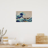 Die große Welle vor Kanagawa, dem japanischen Holz Poster (Küche)