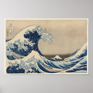 Die große Welle vor Kanagawa (Die große Welle) Poster