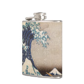 Die große Welle vor Kanagawa Flachmann (Links)