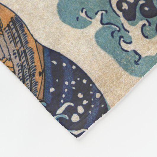 Die große Welle vor Kanagawa Fleecedecke (Ecke)