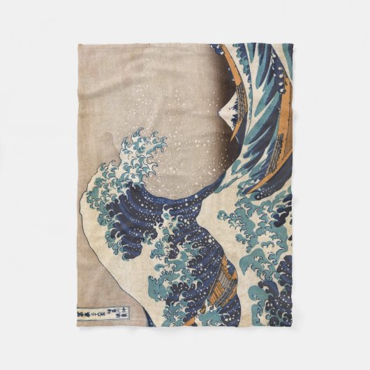 Die große Welle vor Kanagawa Fleecedecke (Vorderseite)