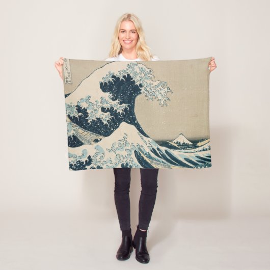 Die große Welle vor Kanagawa Fleecedecke (Beispiel)