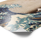 Die große Welle vor Kanagawa Fotodruck (Ecke)