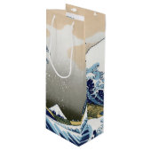Die große Welle vor Kanagawa Geschenktüte Für Weinflaschen (Vorderseite Schrägansicht)