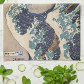 Die große Welle vor Kanagawa Geschirrtuch (Gefaltet)