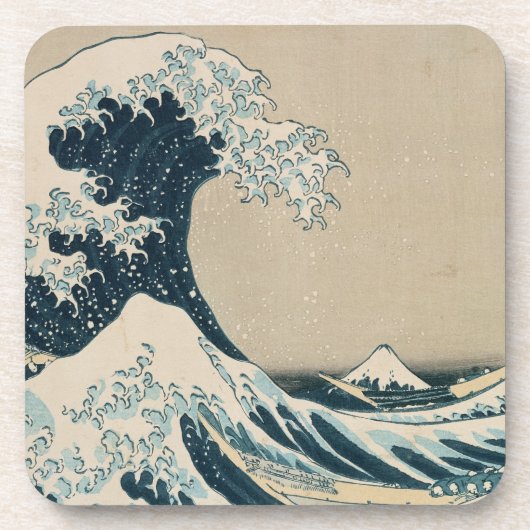 Die große Welle vor Kanagawa Getränkeuntersetzer (Vorderseite)