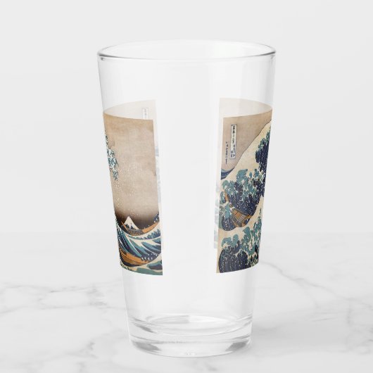 Die große Welle vor Kanagawa Glas (Rechts)