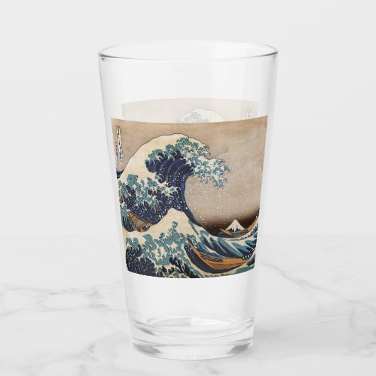 Die große Welle vor Kanagawa Glas (Vorderseite)