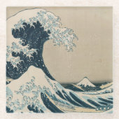 Die große Welle vor Kanagawa Glasuntersetzer (Vorderseite)