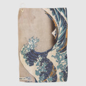 Die große Welle vor Kanagawa Golfhandtuch (Vorderseite)