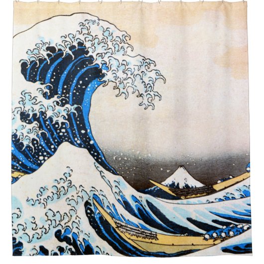 Die große Welle vor Kanagawa, Hokusai Duschvorhang (Vorderseite)