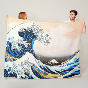Die große Welle vor Kanagawa, Hokusai Fleecedecke