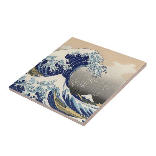 Die große Welle vor Kanagawa Hokusai Fliese (Seite)