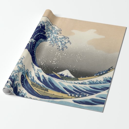 Die große Welle vor Kanagawa Hokusai Geschenkpapier (Ungerollt)