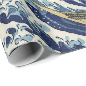 Die große Welle vor Kanagawa Hokusai Geschenkpapier (Rolleneckpunkt)