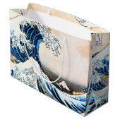 Die große Welle vor Kanagawa, Hokusai Großgeschenk Geschenktüte (Rückseite Schrägansicht)