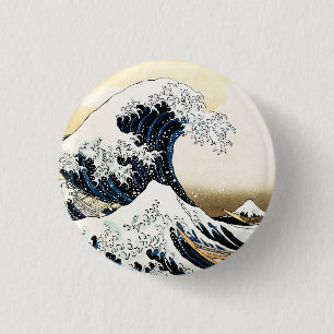 Die große Welle vor Kanagawa Hokusai, japanische K Button