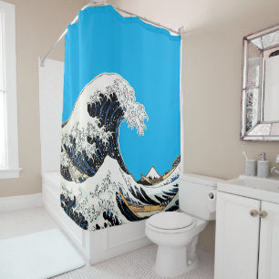 Die große Welle vor Kanagawa Hokusai, japanische K Duschvorhang