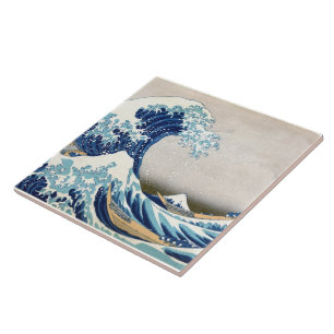 Die große Welle vor Kanagawa Hokusai japanische Ku Fliese