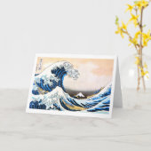 Die große Welle vor Kanagawa, Hokusai Karte (Gelbe Blume)