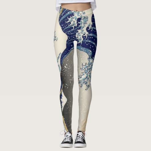 Die große Welle vor Kanagawa Hokusai Leggings (Vorderseite)