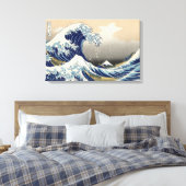 Die große Welle vor Kanagawa, Hokusai Leinwanddruck (Insitu (Schlafzimmer))