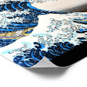 Die große Welle vor Kanagawa, Hokusai Poster (Ecke)
