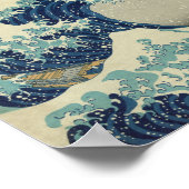 Die große Welle vor Kanagawa - Hokusai Poster (Ecke)