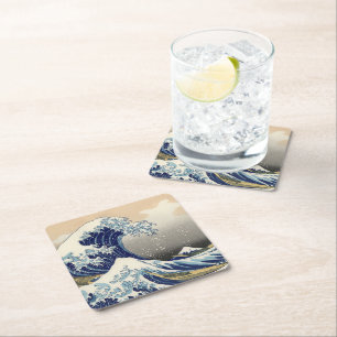 Die große Welle vor Kanagawa Hokusai Rechteckiger Pappuntersetzer